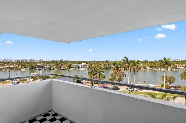 a view of a terrace with lake view