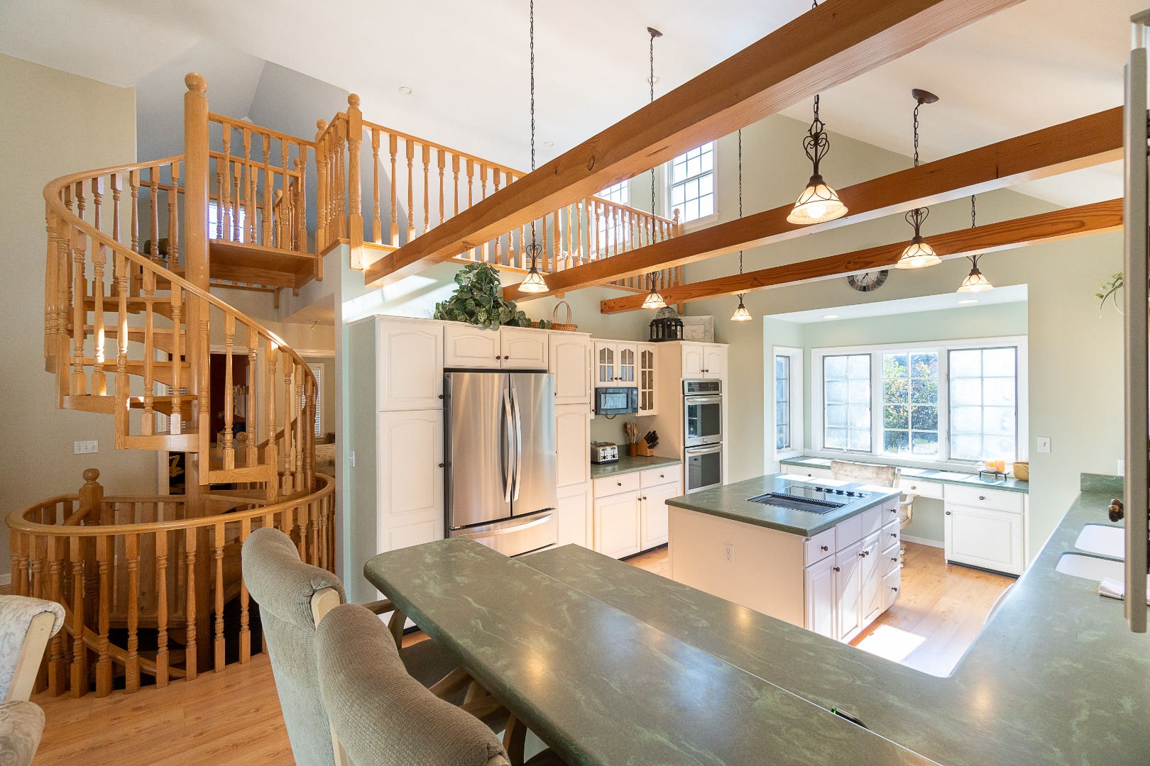 35 Pine Crest Drive Nantucket, MA 02554 - Photo 12 of 44 a living room with stainless steel appliances kitchen island granite countertop furniture and a kitchen view