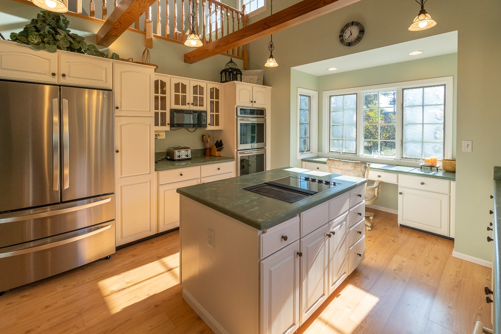 35 Pine Crest Drive Nantucket, MA 02554 - Photo 10 of 44 a kitchen with stainless steel appliances granite countertop a sink stove and refrigerator