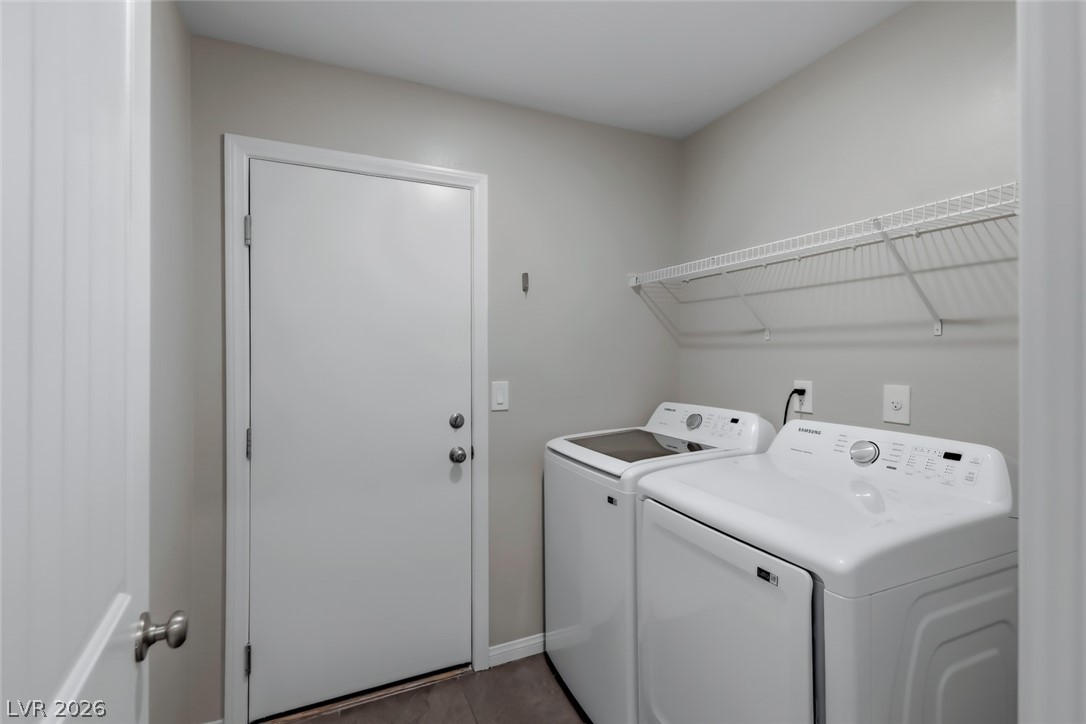 3564 Credere Lane Henderson, NV 89074 - Photo 34 of 40 Laundry room featuring washing machine and dryer and baseboards