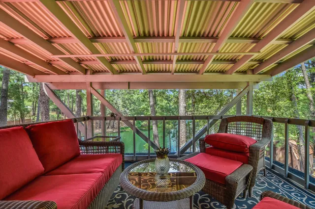 a outdoor space with furniture