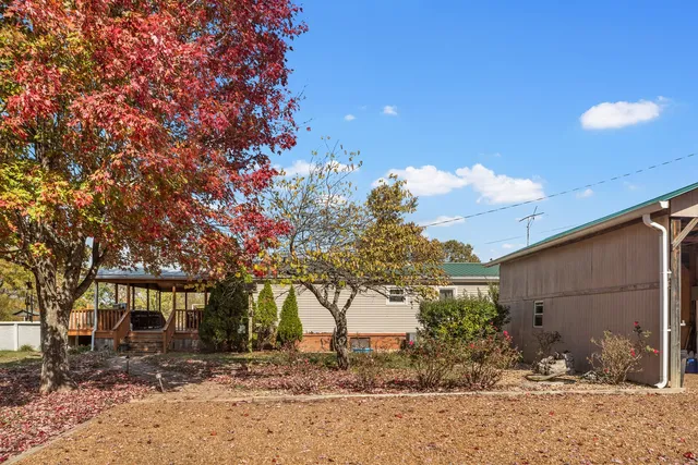 a view of a lake with mountains in the background