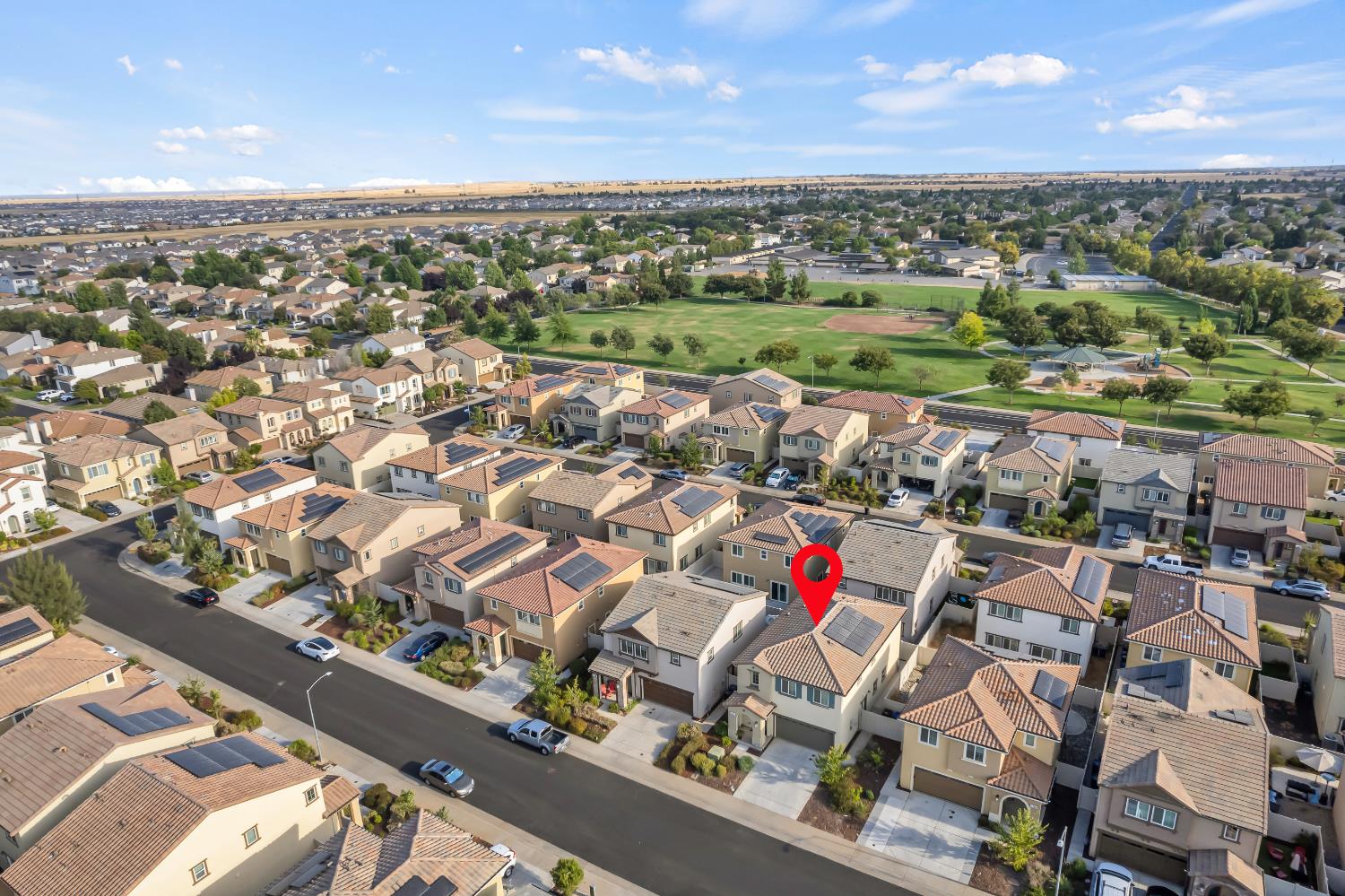11786 Socrates Way Rancho Cordova, CA 95742 - Photo 30 of 48 an aerial view of residential houses with outdoor space