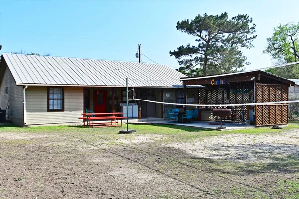 a outdoor space with a couch