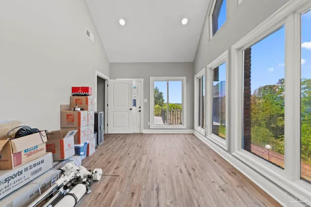 an aerial view of multiple house