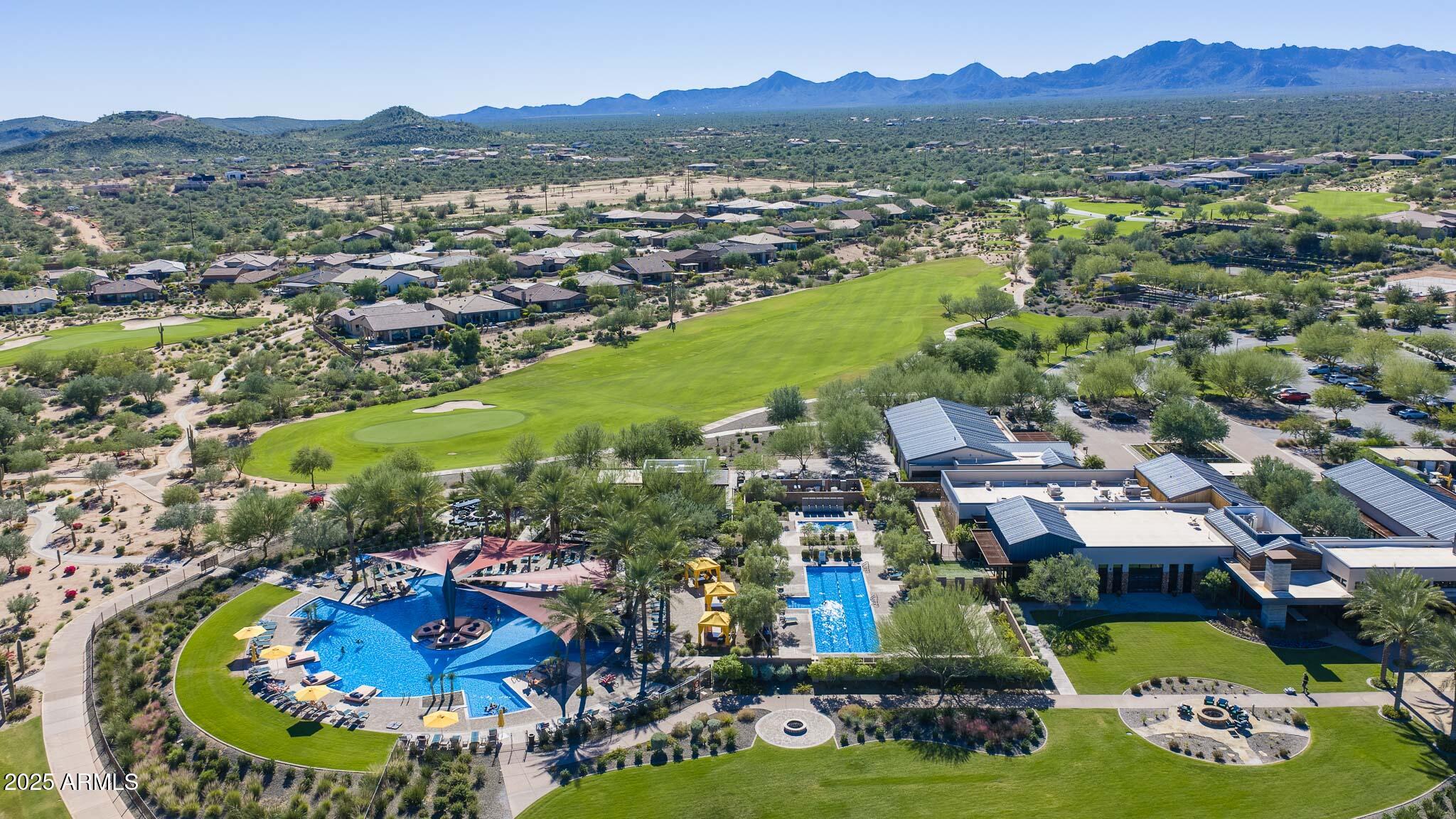 17940 East Cindercone Road Rio Verde, AZ 85263 - Photo 32 of 42 an aerial view of residential houses and outdoor space