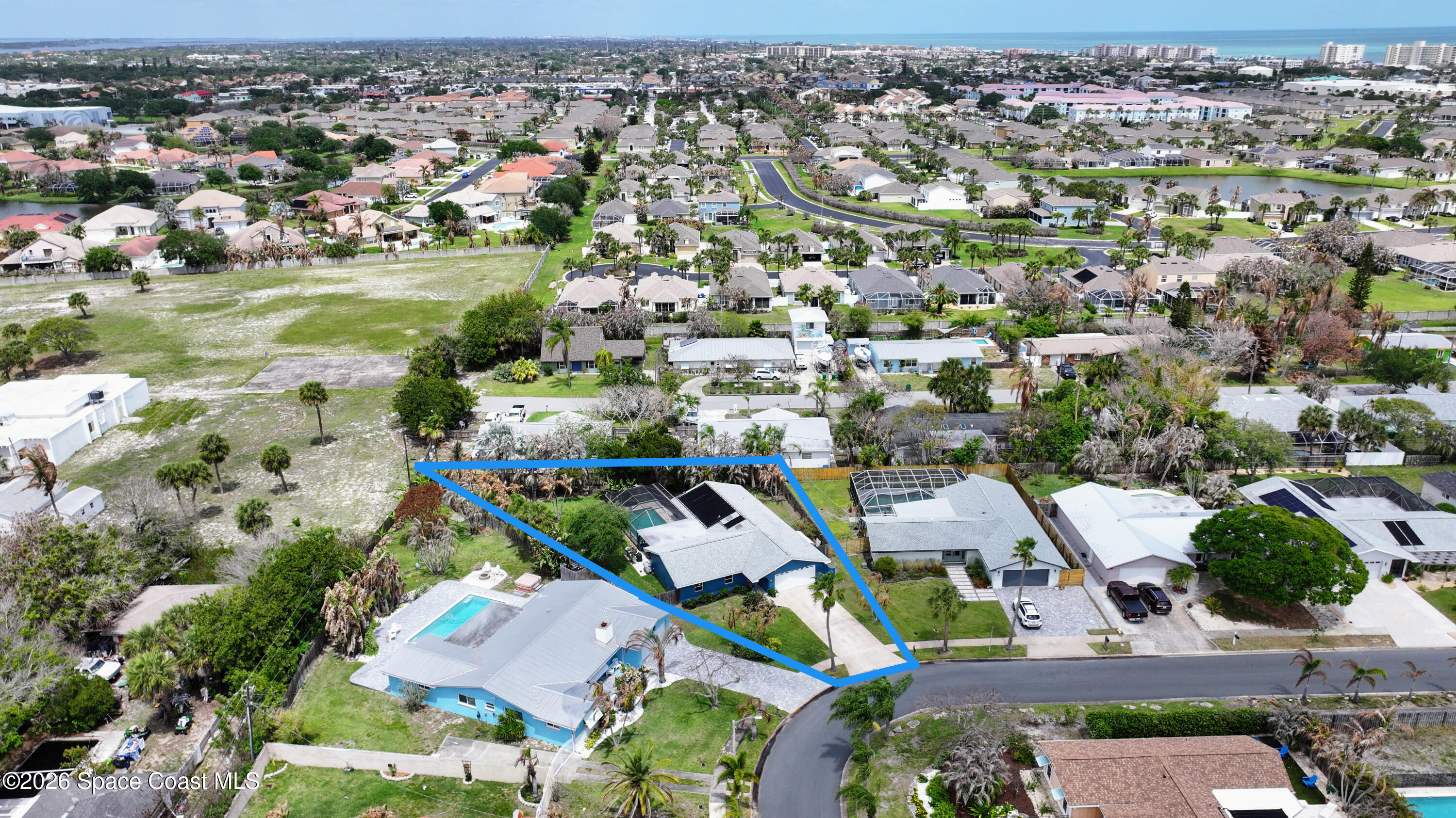 280 Coral Way West Indialantic, FL 32903 - Photo 65 of 72 an aerial view of residential houses with outdoor space