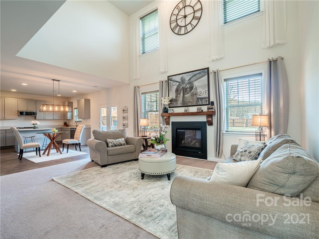 3 Henbit Way Arden, NC 28704 - Photo 17 of 46 a living room with furniture and a fireplace