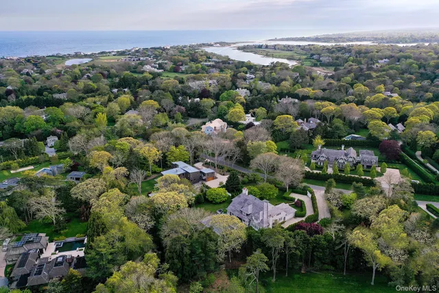 an aerial view of multiple house