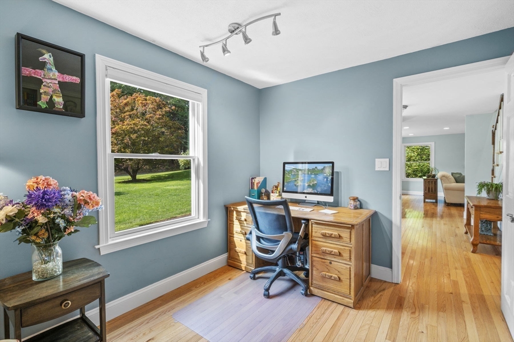 6 Beechwood Circle Boxford, MA 01921 - Photo 22 of 42 a view of a workspace with furniture and a window