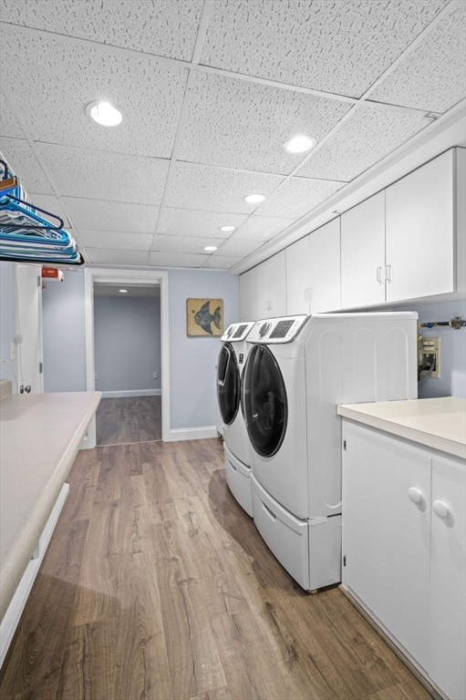 6 Beechwood Circle Boxford, MA 01921 - Photo 36 of 42 a utility room with wooden floor washer and dryer