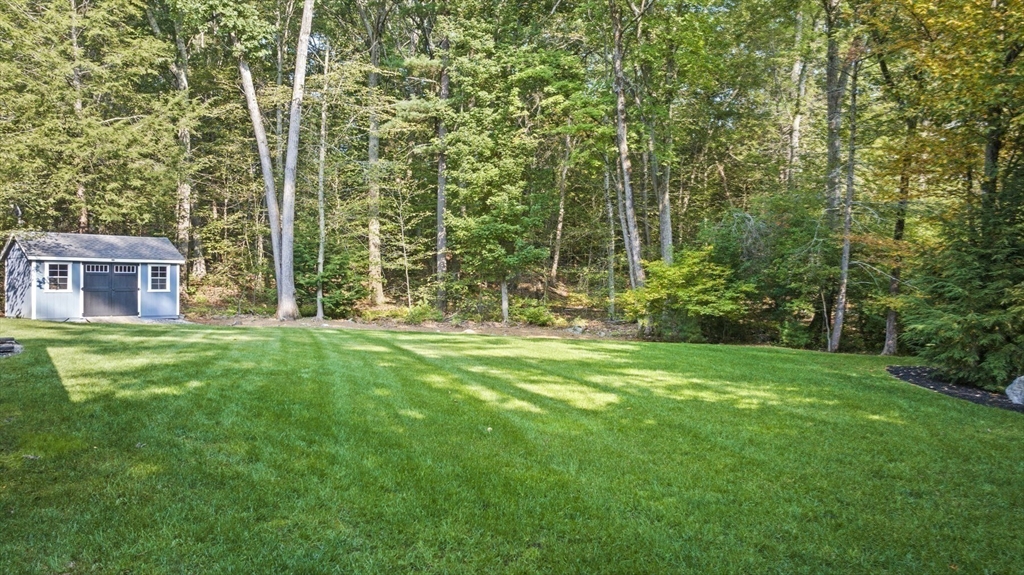 6 Beechwood Circle Boxford, MA 01921 - Photo 41 of 42 a view of a backyard with plants and large trees