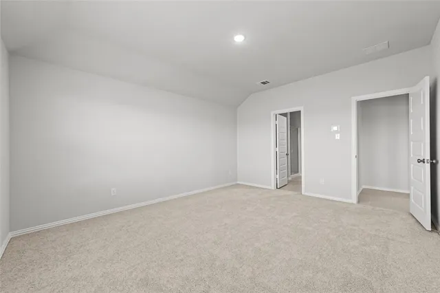 an empty room with an entryway