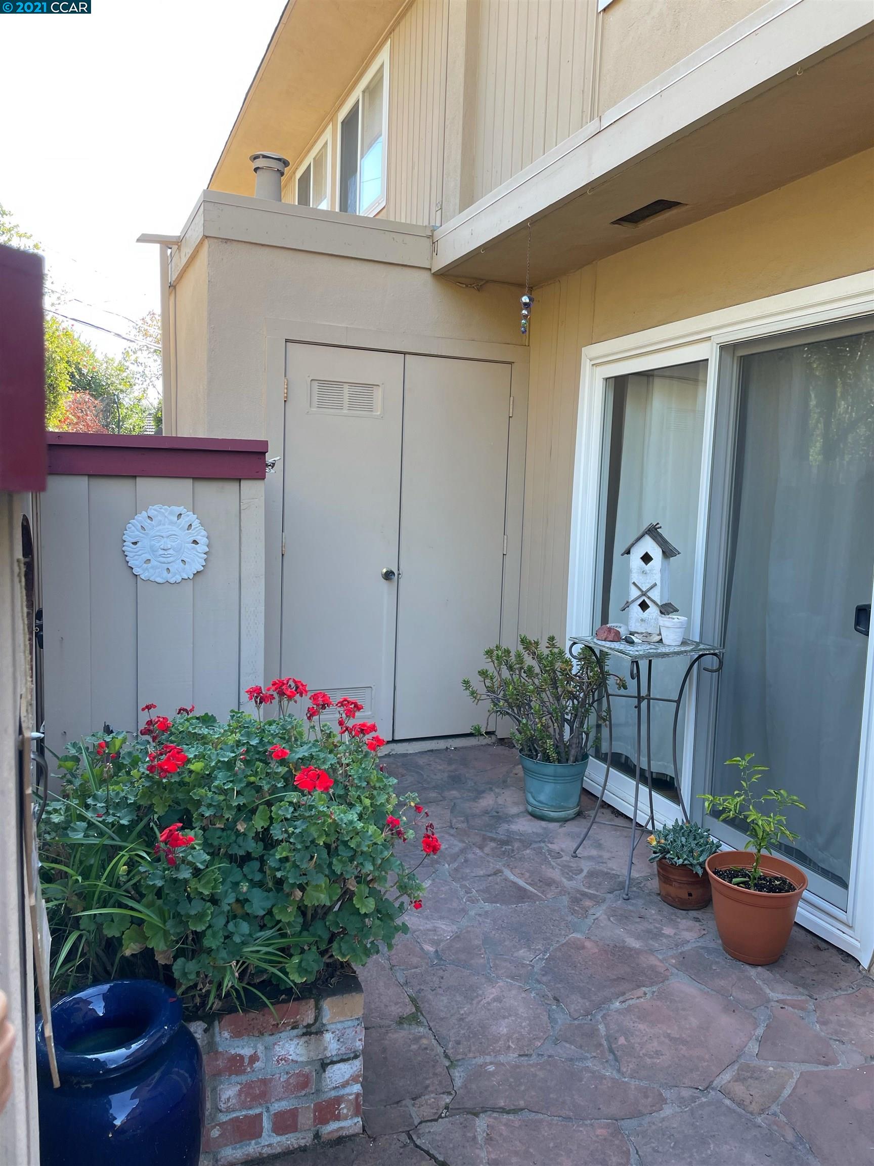 a flowers in front of a house