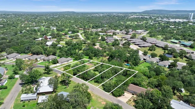 an aerial view of multiple house