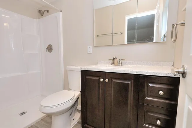 an empty room with a natural light