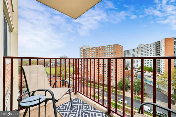 a view of a chairs in patio