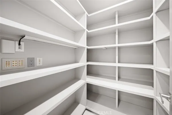 a kitchen with lots of counter top space