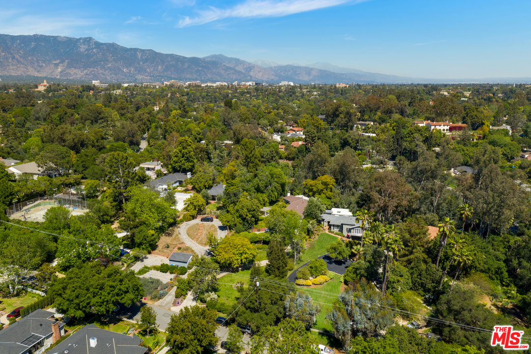 534 Lakeview Road Pasadena, CA 91105 - Photo 32 of 34 an aerial view of a houses with a lush green hillside