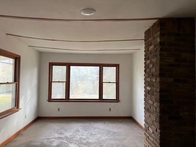 wooden floor and windows in a room