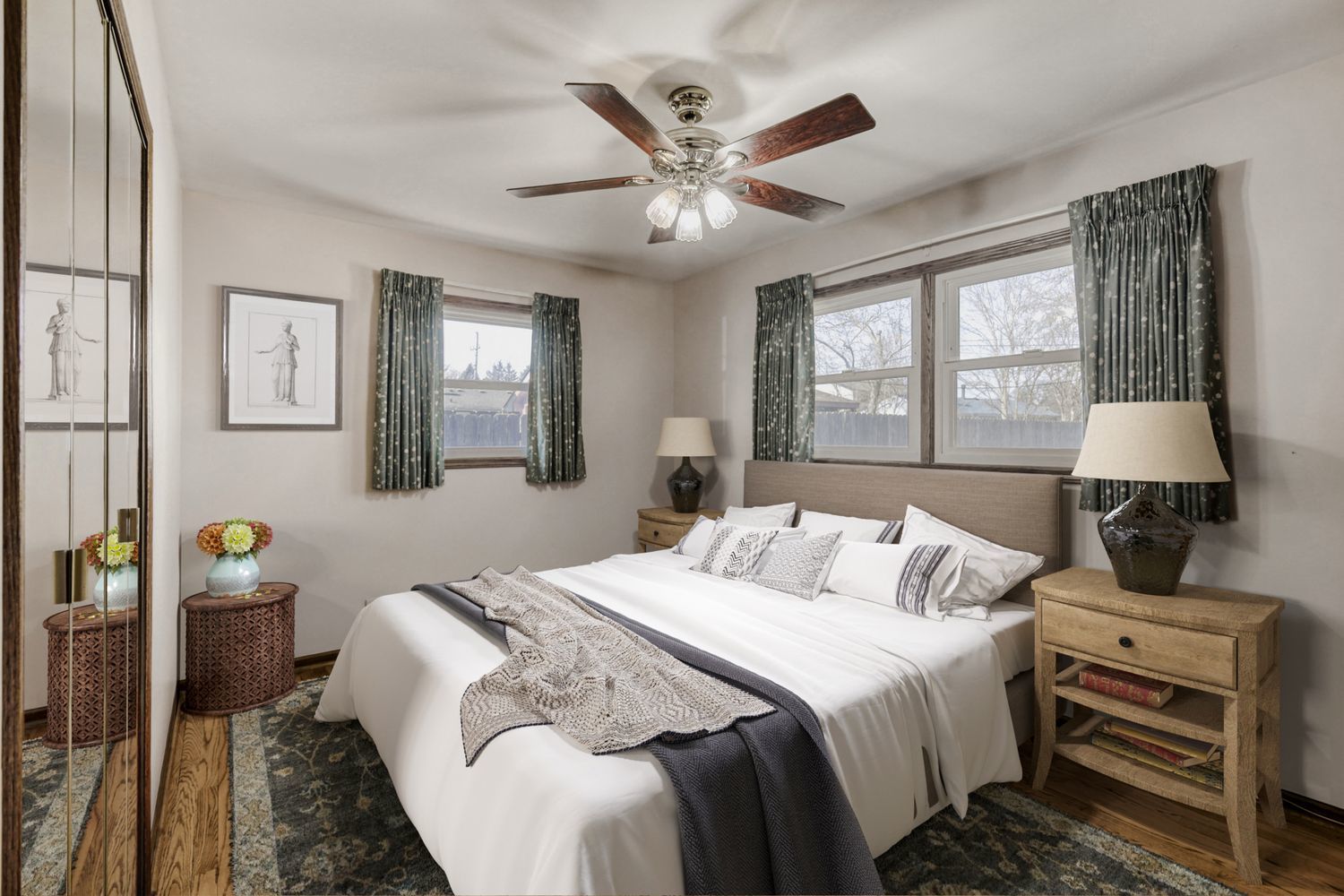 340 West Middle Street South Elgin, IL 60177 - Photo 11 of 28 a bedroom with a bed and wooden floor