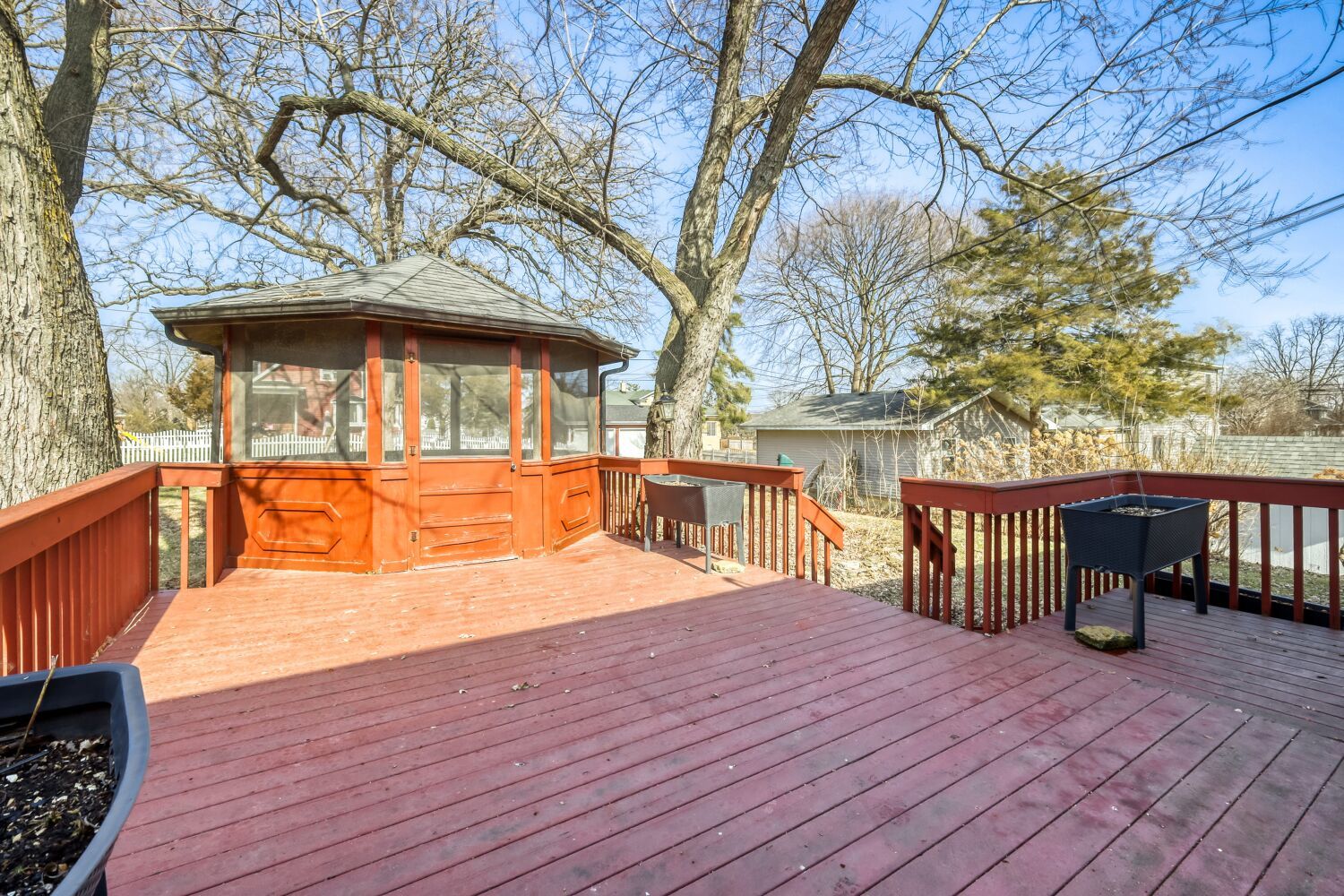 340 West Middle Street South Elgin, IL 60177 - Photo 27 of 28 a view of a house with wooden deck and trees