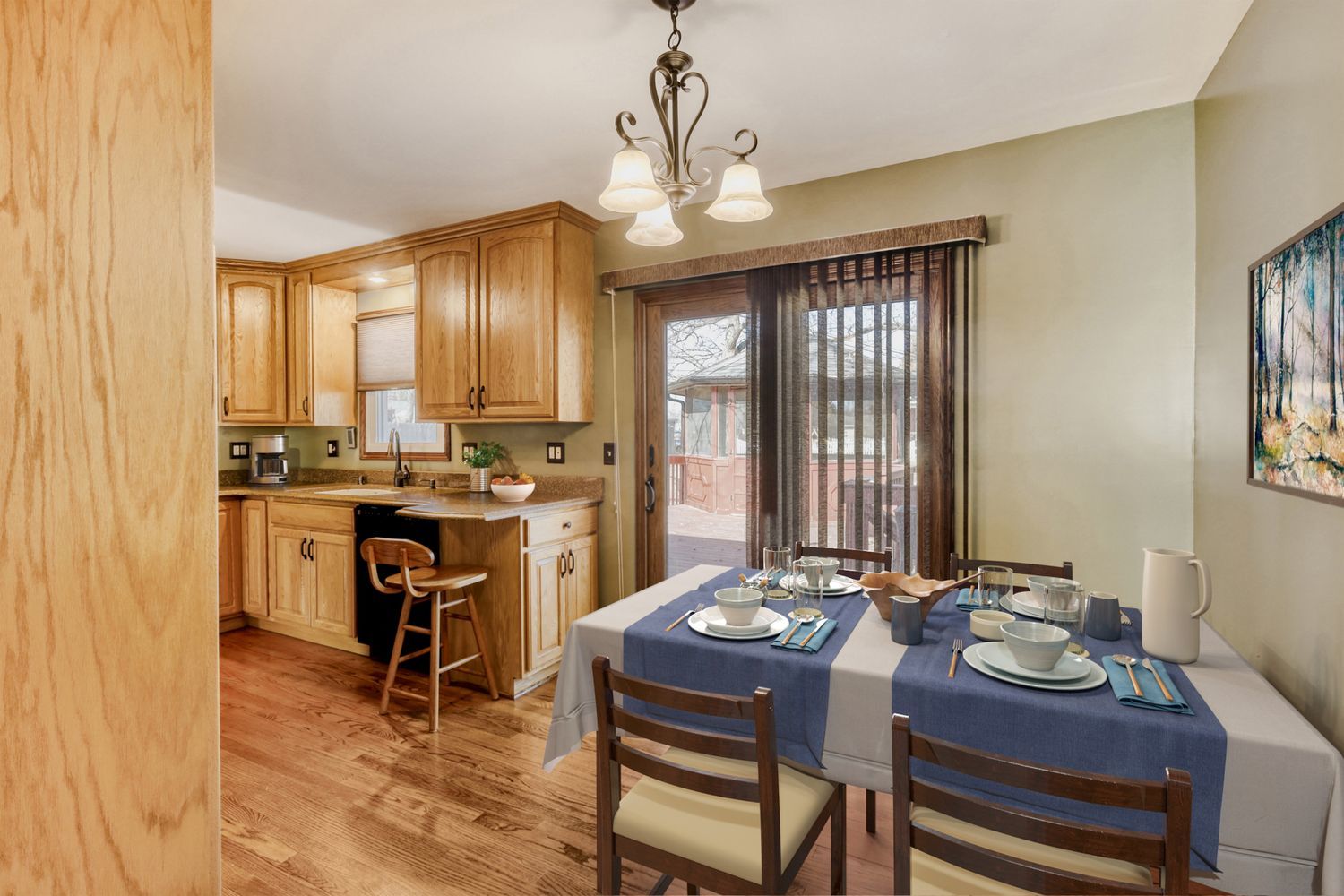 340 West Middle Street South Elgin, IL 60177 - Photo 10 of 28 a view of a dining room with furniture window and wooden floor