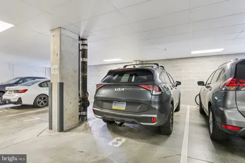 a car parked in garage