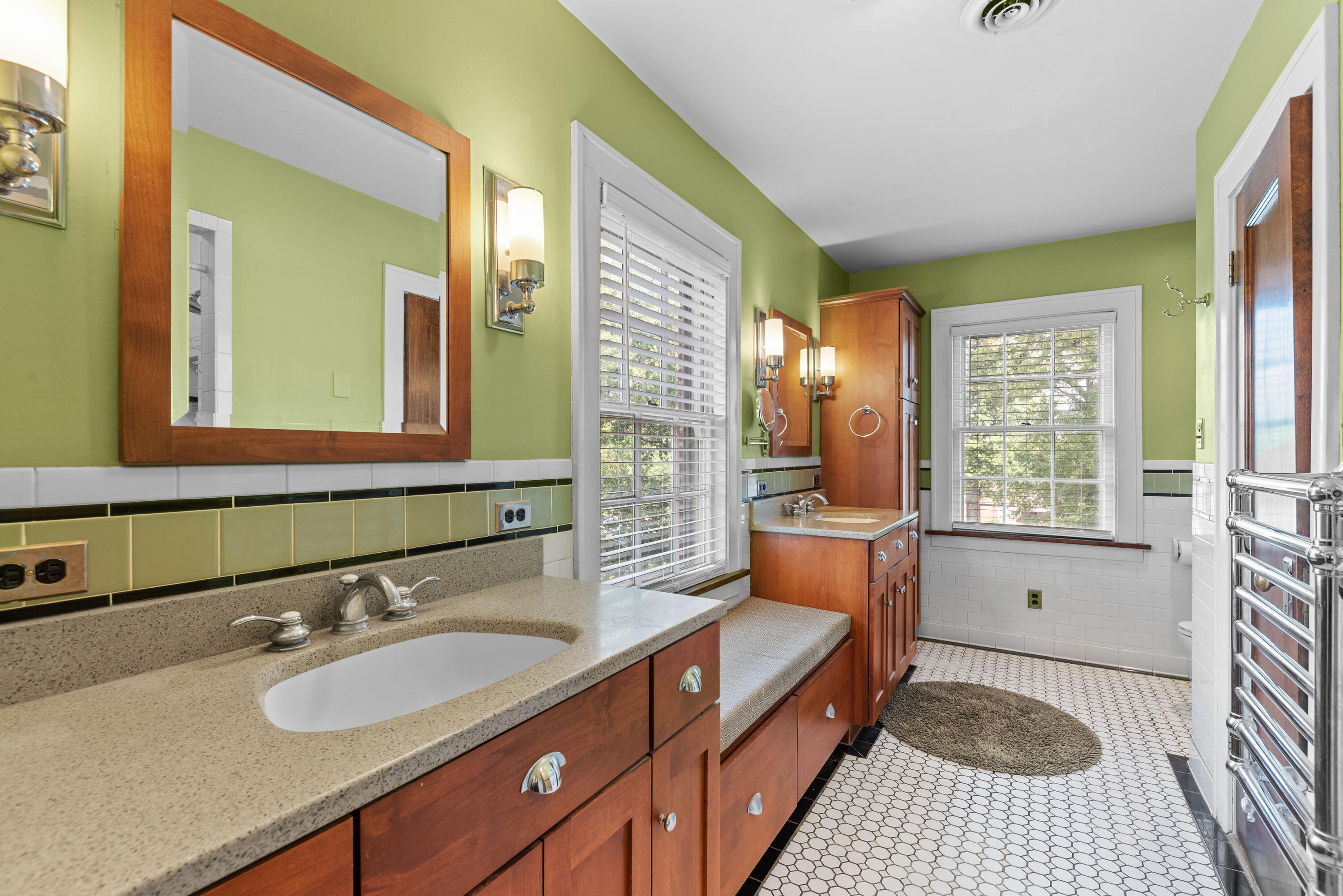 1908 Ridge Road Munster, IN 46321 - Photo 19 of 39 a bathroom with a sink double vanity granite tub and shower