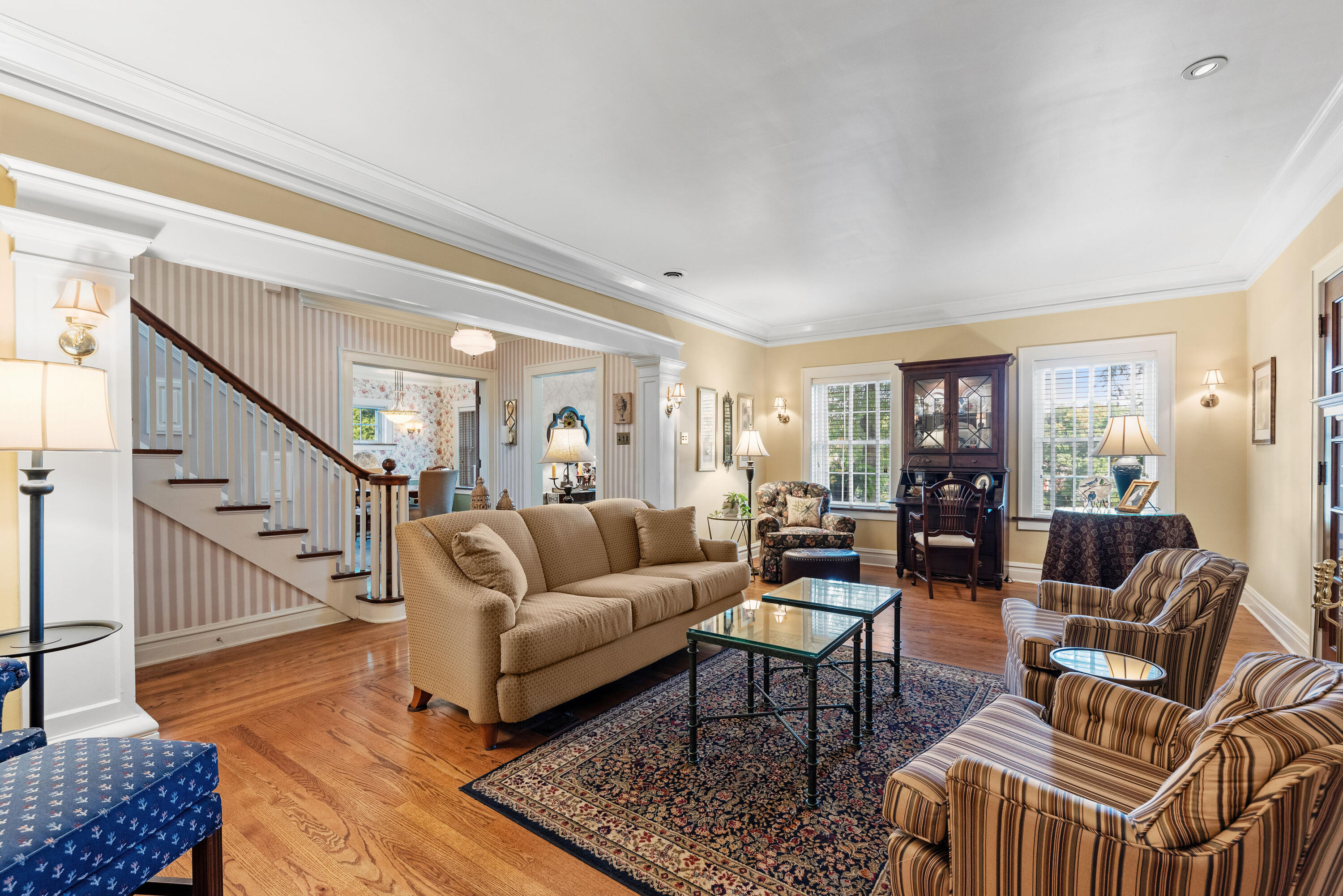 1908 Ridge Road Munster, IN 46321 - Photo 8 of 39 a living room with furniture or stairs and a wooden floor