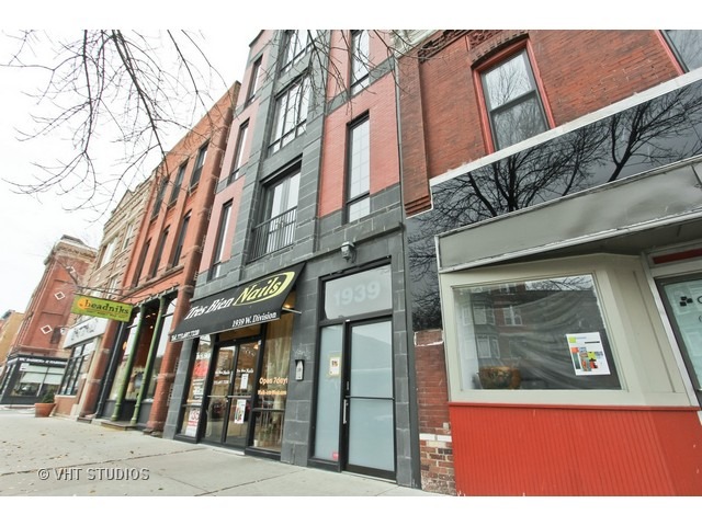 a view of a building entrance