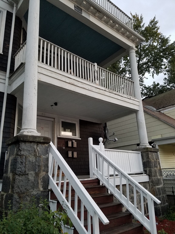 a view of balcony with deck