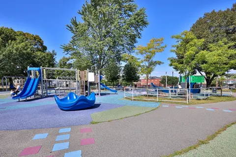 an aerial view of multiple house