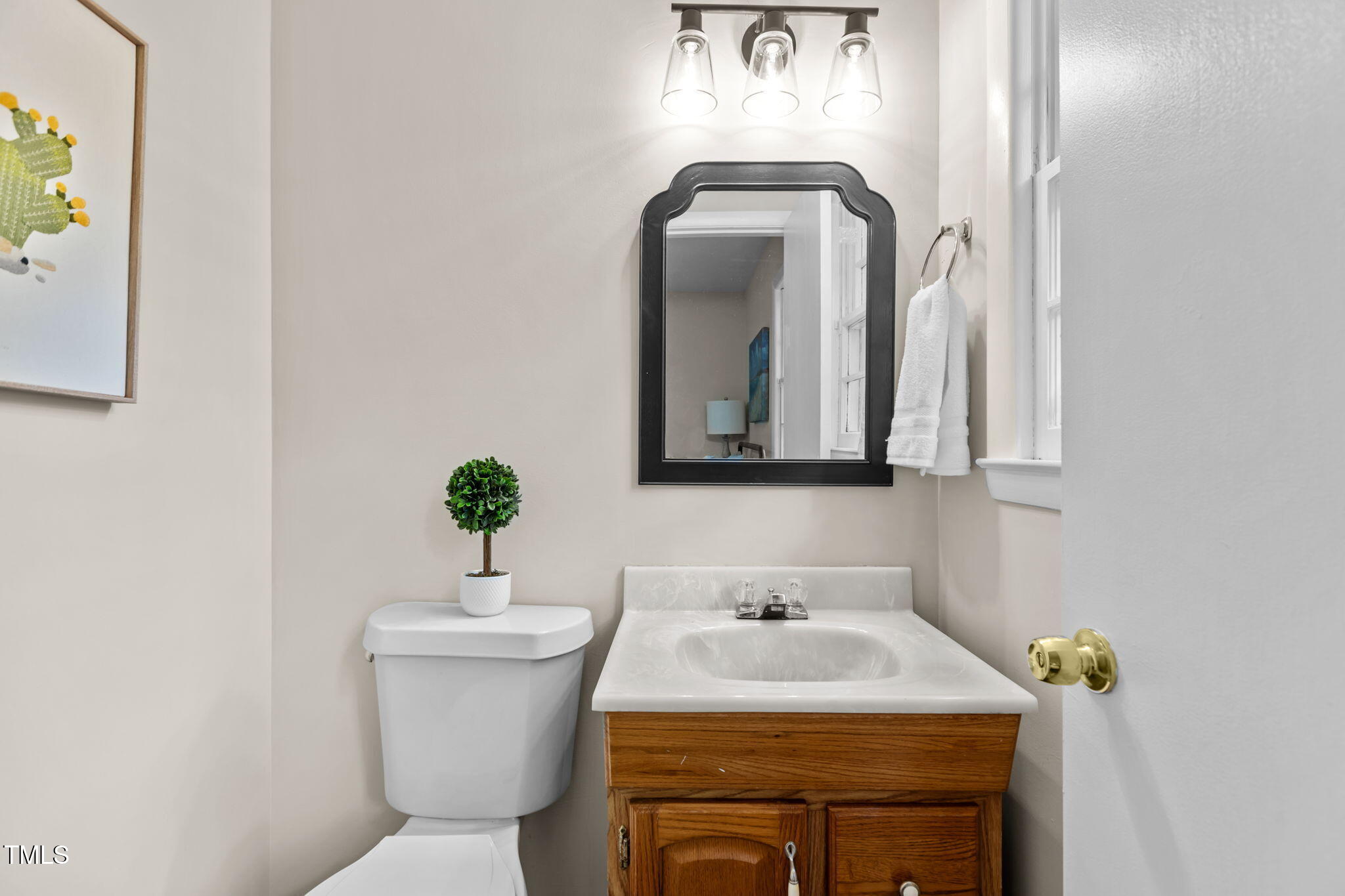 912 Williams Road Raleigh, NC 27610 - Photo 12 of 19 a bathroom with a toilet sink and mirror