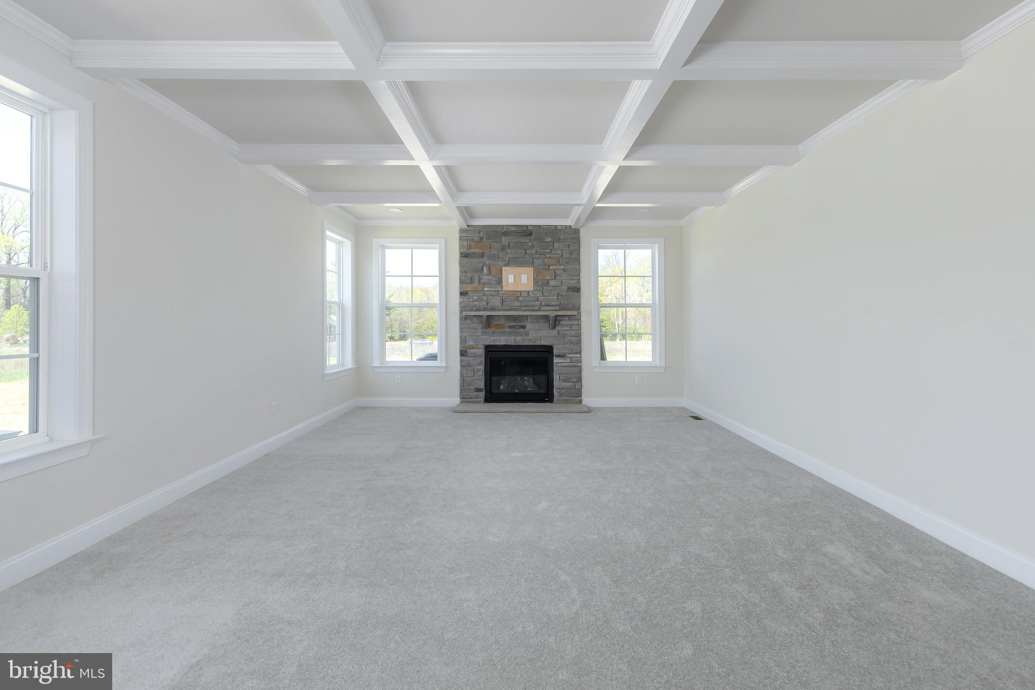 37 Whiskey Mill Road Clarksboro, NJ 08020 - Photo 14 of 33 an empty room with a fireplace and windows