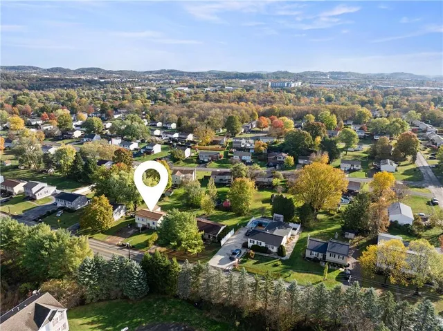 an aerial view of multiple house