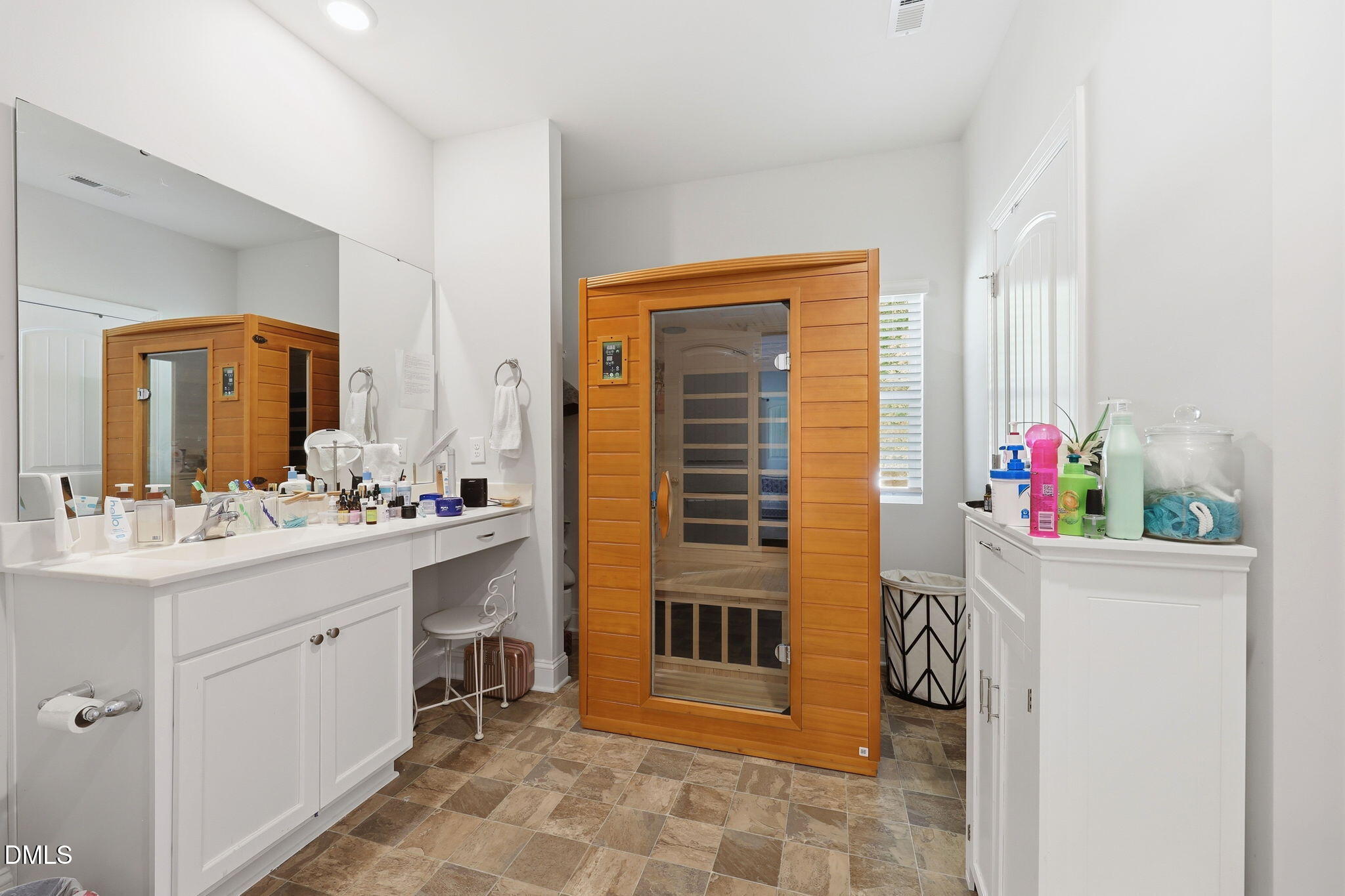 7012 Vanover Drive Raleigh, NC 27604 - Photo 25 of 41 Primary Bath with Sauna Feature