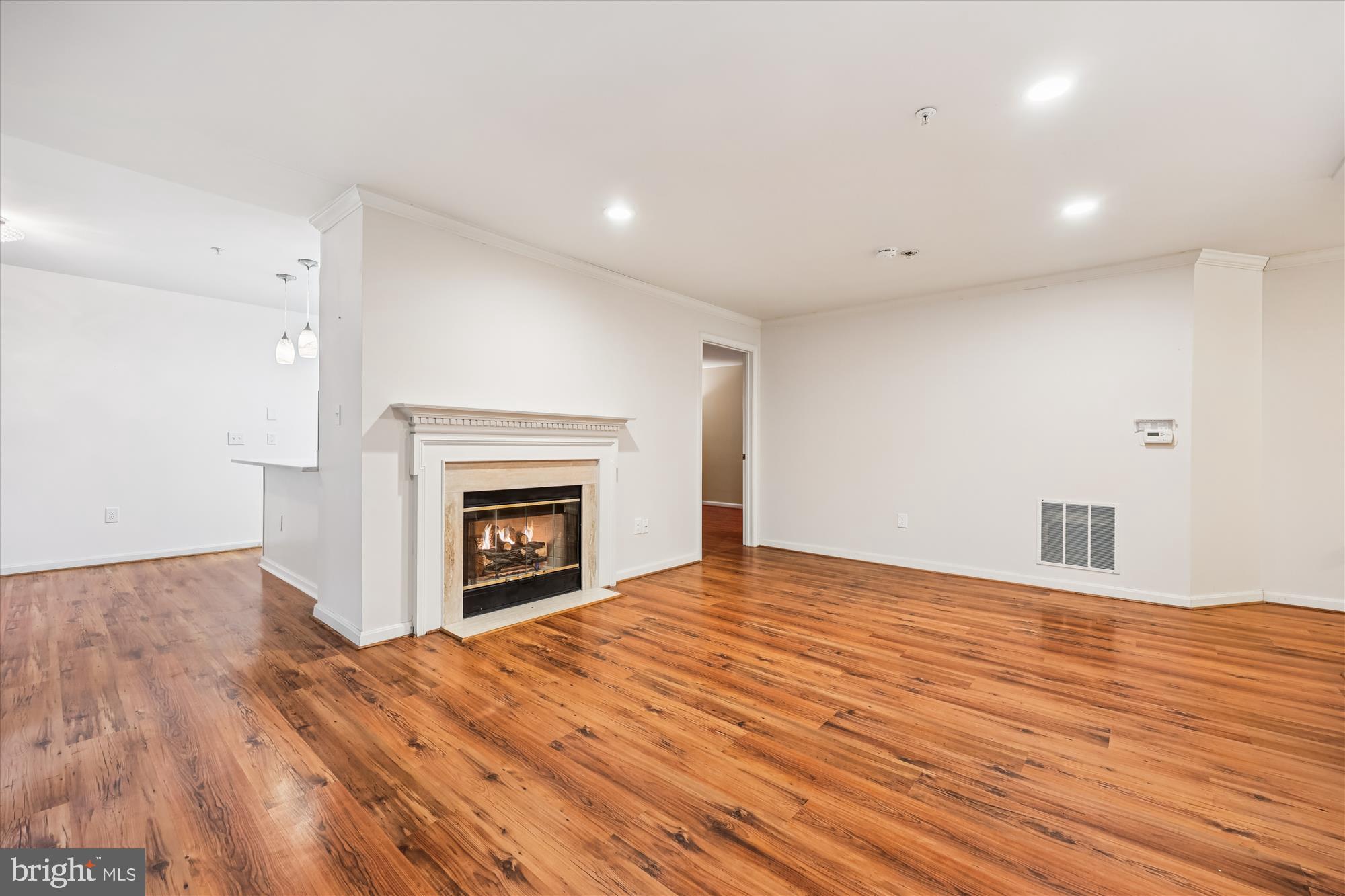 137 Timberbrook Lane, Unit 103 Gaithersburg, MD 20878 - Photo 5 of 51 a view of empty room with wooden floor and fireplace