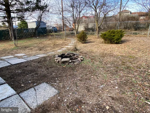 a view of a backyard of the house