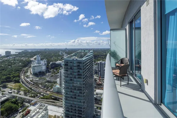a view of city from balcony