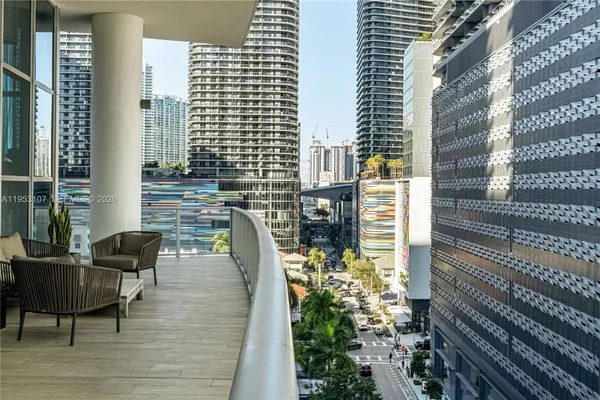 a view of balcony with couch