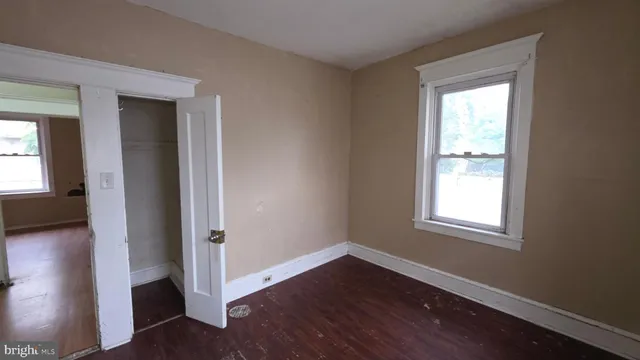 an empty room with a window