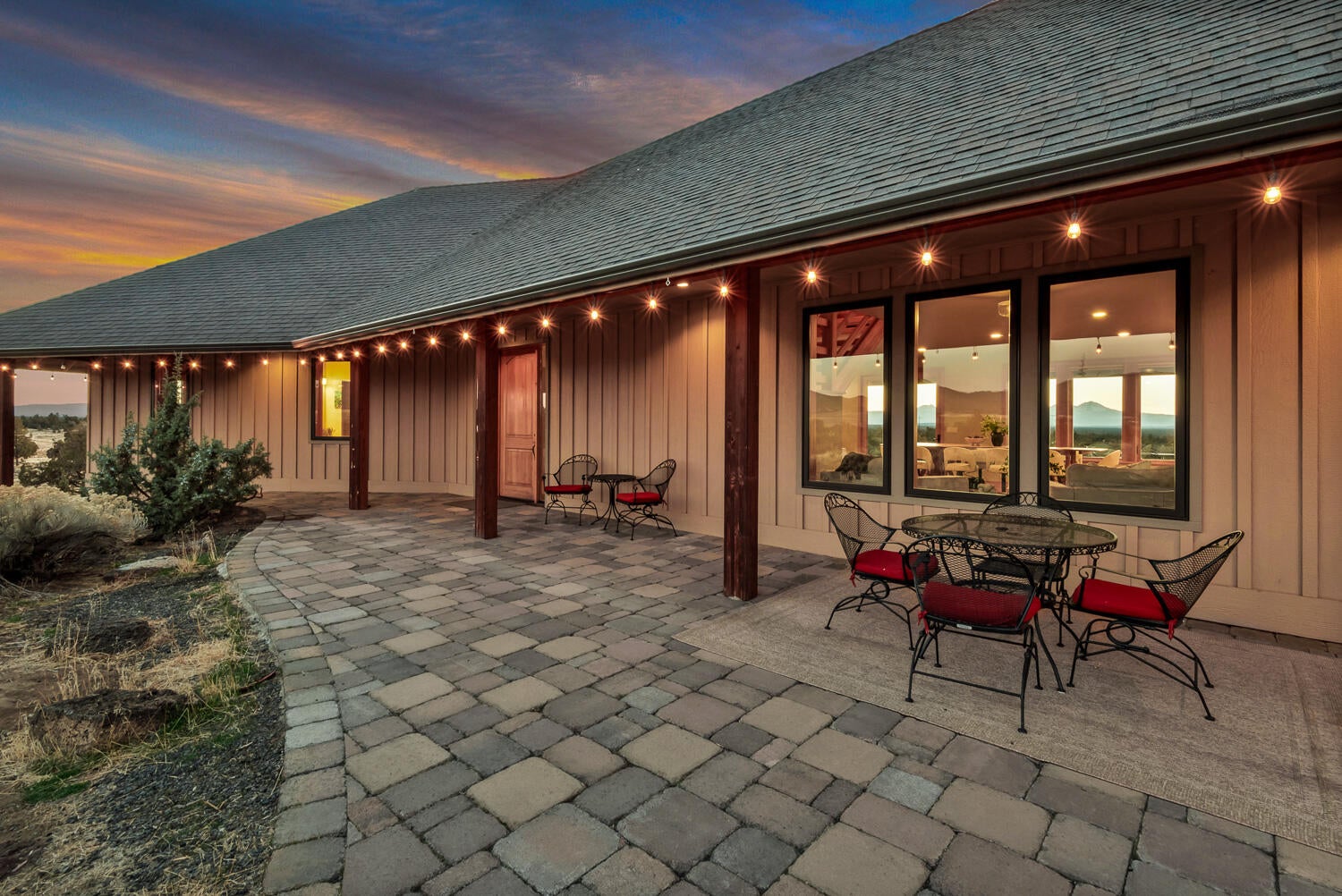 11039 Southwest Ranch Road Powell Butte, OR 97753 - Photo 42 of 46 Sunset Front Porch