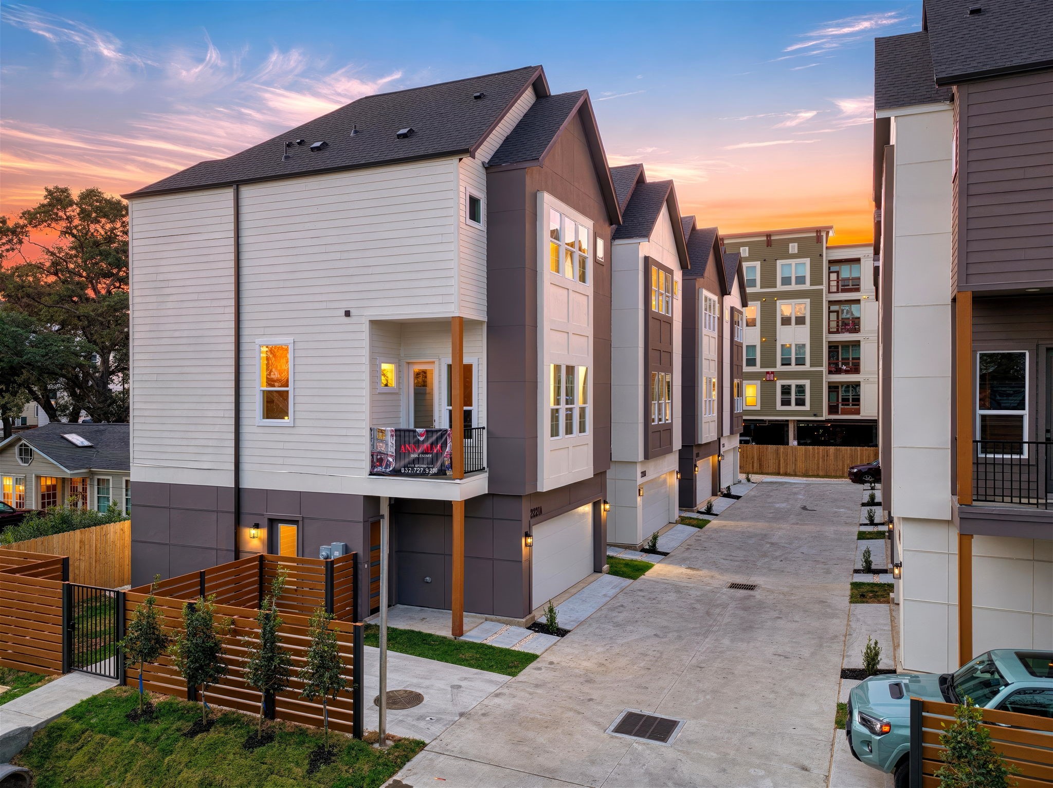 a view of front of house with outdoor seating
