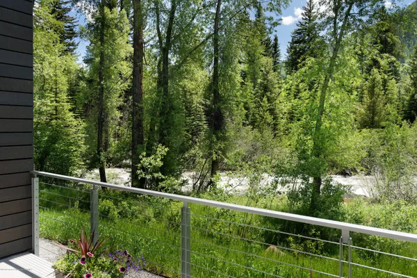 a view of a fence from a window