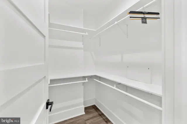 a close view of closet