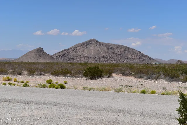 a view of a room with a mountain
