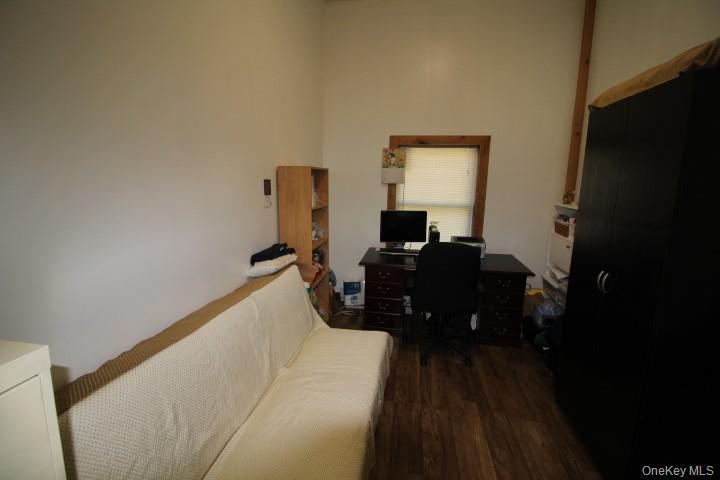 13 Creamery Road Livingston Manor, NY 12758 - Photo 14 of 22 Office area with dark wood-type flooring and washer / clothes dryer