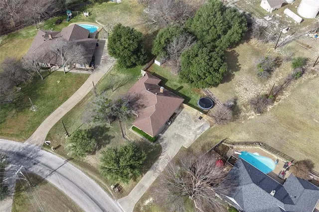 an aerial view of house with outdoor space