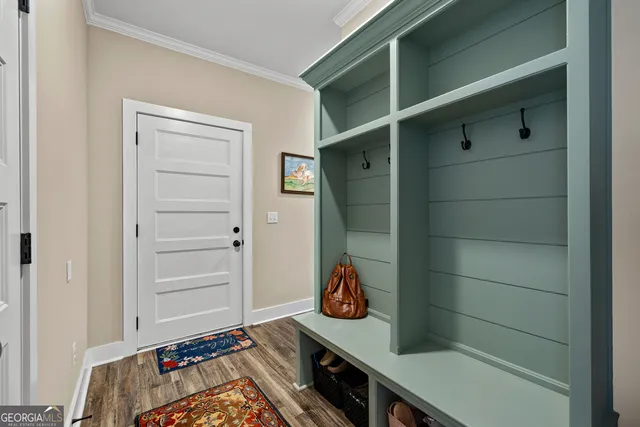 a view of entryway with stairs and furniture